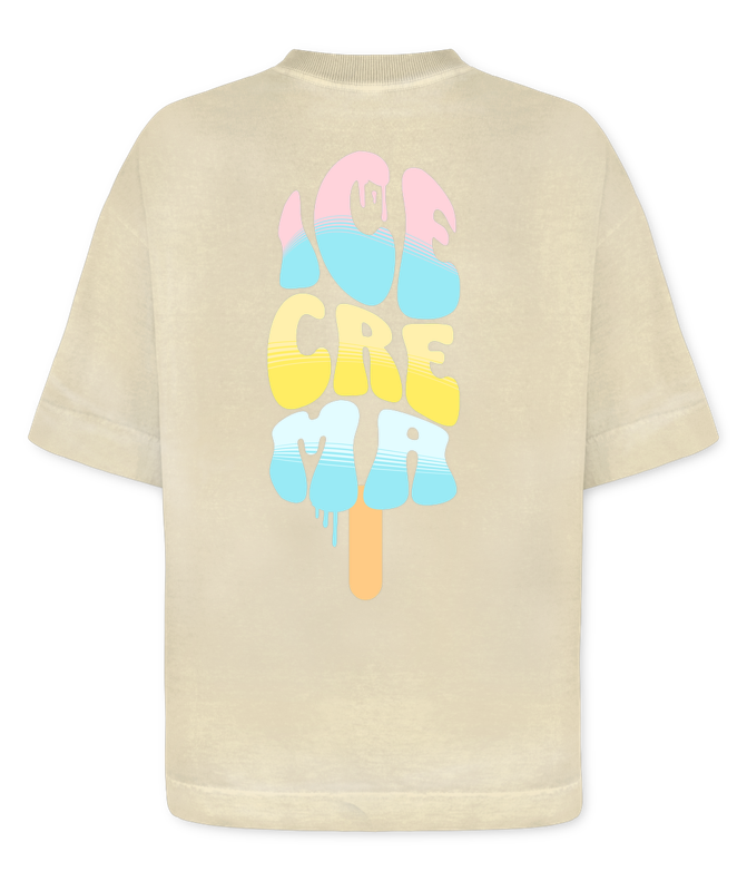 Camiseta Heavy Oversized Boxy - Ice Crema