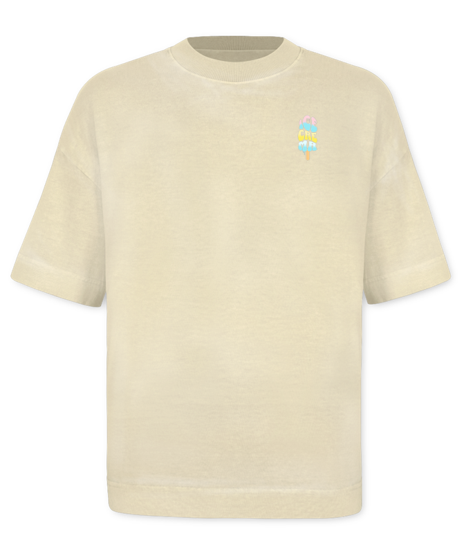 Camiseta Heavy Oversized Boxy - Ice Crema