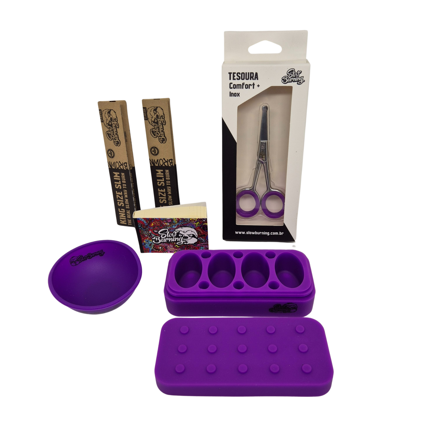 Kit Tesoura + Cuia + Slick Large Lego 75 ml + Seda + Piteira