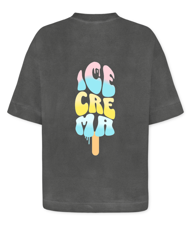 Camiseta Heavy Oversized Boxy - Ice Crema