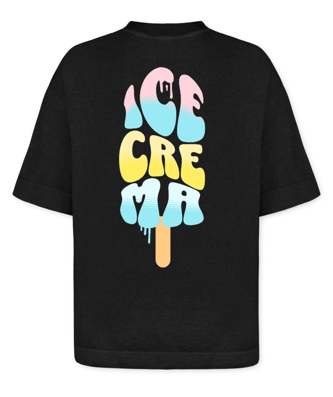 Camiseta Heavy Oversized Boxy - Ice Crema