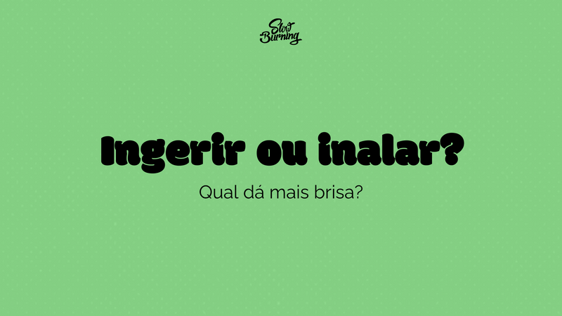 Ingerir ou inalar? Qual dá mais brisa?