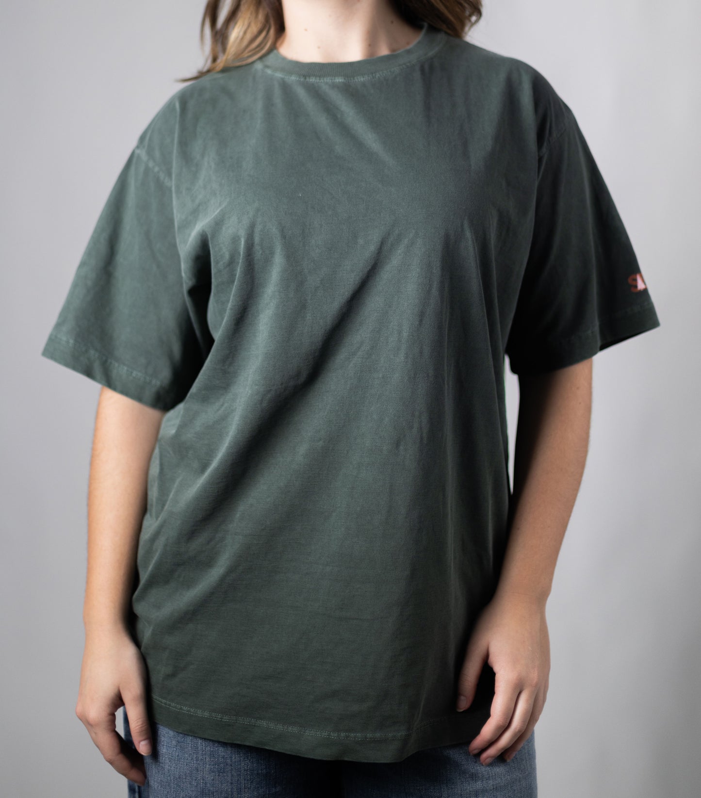 Camiseta Estonada Oversized Basic - Verde