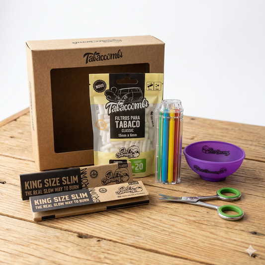 Kit Triturador + Bolador Slow Pro Roll Ganhe: Piteira + Seda + Filtro