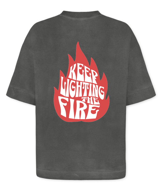 Camiseta Heavy Oversized Boxy - Keep Lighting the Fire